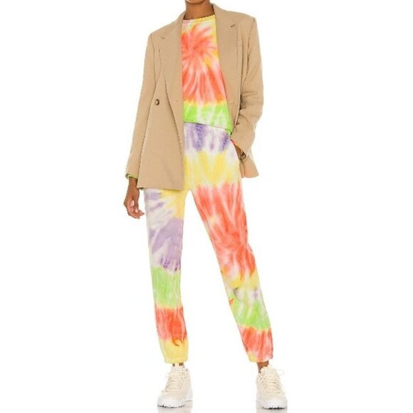 NWOT Re/Done x Hanes Original 80's Neon Spiral Dye Sweatpant Small - Picture 1 of 16